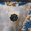 Second-Hand - Boom Shankar Light Blue Flower V Neck Midi Dress Size 6 - SwapUp