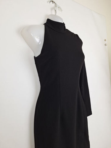 Second-Hand - Misha Collection Chic One Shoulder Funnel Neck Mini Dress Size XS - SwapUp