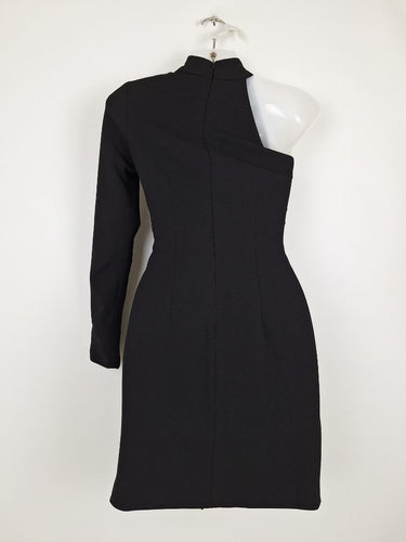 Second-Hand - Misha Collection Chic One Shoulder Funnel Neck Mini Dress Size XS - SwapUp