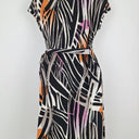 Second-Hand - Quartiere Italiano Abstract Wrap Colour Blot Midi Dress Size S - SwapUp