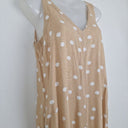 Second-Hand - Betty Basics Sandy Beige Polka Dot V Neck Jumpsuit Size 8 - SwapUp