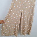 Second-Hand - Betty Basics Sandy Beige Polka Dot V Neck Jumpsuit Size 8 - SwapUp