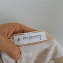 Second-Hand - Betty Basics Sandy Beige Polka Dot V Neck Jumpsuit Size 8 - SwapUp