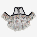 Second-Hand - Alice McCall Ruffle High Low Watercolour Flower Top Size 8 - SwapUp