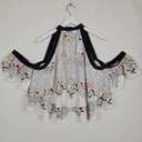 Second-Hand - Alice McCall Ruffle High Low Watercolour Flower Top Size 8 - SwapUp