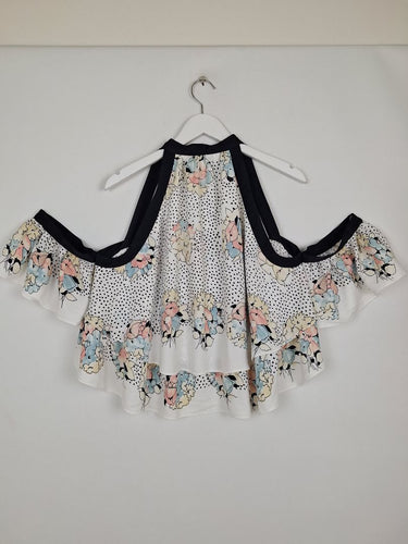 Second-Hand - Alice McCall Ruffle High Low Watercolour Flower Top Size 8 - SwapUp