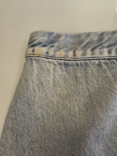 Second-Hand - Decjuba Light Wash Ruffle Denim Skirt Size 14 - SwapUp