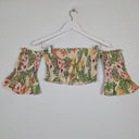 Second-Hand - Hansen & Gretel Linen Shirred Hibiscus Print Tube Top Size XS - SwapUp