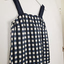 Second-Hand - POL Navy Gingham Textured Tank Top Size 8 - SwapUp