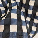 Second-Hand - POL Navy Gingham Textured Tank Top Size 8 - SwapUp