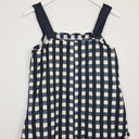 Second-Hand - POL Navy Gingham Textured Tank Top Size 8 - SwapUp