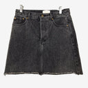 Second-Hand - Auguste Washed Black Raw Edge Denim Skirt Size 10 - SwapUp