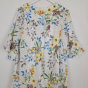 Second-Hand - Blue Illusion Realxed Blooming Florals Button up Blouse Size 18 - SwapUp