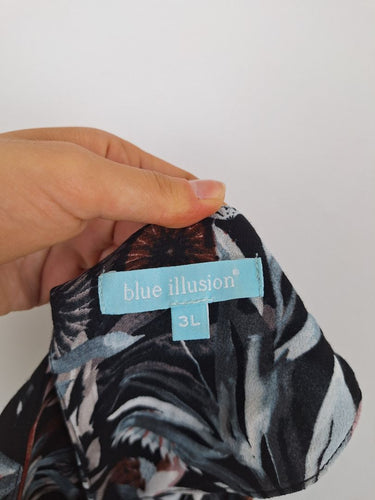 Second-Hand - Blue Illusion Breezy Bush Life Midi Dress Size 20 - SwapUp
