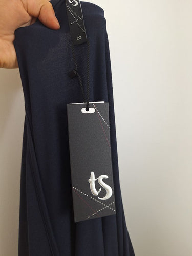 Second-Hand - Taking Shape Navy Luxe Tiered Jersey Dress Size 22 - SwapUp