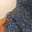 Second-Hand - Blue Illusion Speckled Blue Weave Cut Out Midi Dress Size XXXL - SwapUp