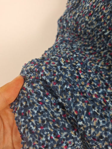 Second-Hand - Blue Illusion Speckled Blue Weave Cut Out Midi Dress Size XXXL - SwapUp