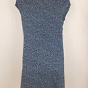 Second-Hand - Blue Illusion Speckled Blue Weave Cut Out Midi Dress Size XXXL - SwapUp