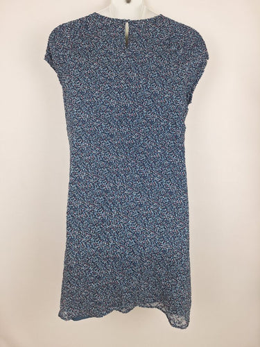 Second-Hand - Blue Illusion Speckled Blue Weave Cut Out Midi Dress Size XXXL - SwapUp