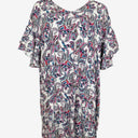Second-Hand - Blue Illusion Purple Teal Paisley Midi Dress Size XL - SwapUp