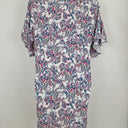 Second-Hand - Blue Illusion Purple Teal Paisley Midi Dress Size XL - SwapUp