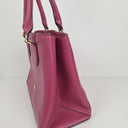 Second-Hand - Laura Jones Berry Pink Hinge Hardware Handbag - SwapUp