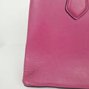 Second-Hand - Laura Jones Berry Pink Hinge Hardware Handbag - SwapUp