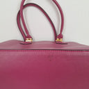 Second-Hand - Laura Jones Berry Pink Hinge Hardware Handbag - SwapUp