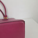 Second-Hand - Laura Jones Berry Pink Hinge Hardware Handbag - SwapUp