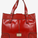 Second-Hand - Laura Jones Rectangular Red Patent Oversized Bag - SwapUp