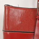 Second-Hand - Laura Jones Rectangular Red Patent Oversized Bag - SwapUp