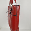 Second-Hand - Laura Jones Rectangular Red Patent Oversized Bag - SwapUp
