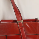 Second-Hand - Laura Jones Rectangular Red Patent Oversized Bag - SwapUp