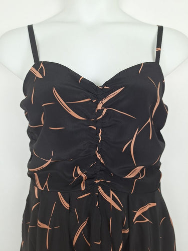 Second-Hand - Thurley Wispy Silk Ruched Bodice Dress Size 14 - SwapUp