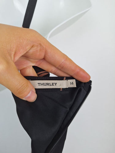 Second-Hand - Thurley Wispy Silk Ruched Bodice Dress Size 14 - SwapUp