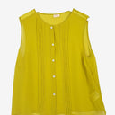 Second-Hand - Gorman Ochre Sheer Silk Button Up Top Size 12 - SwapUp