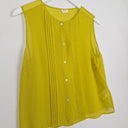 Second-Hand - Gorman Ochre Sheer Silk Button Up Top Size 12 - SwapUp