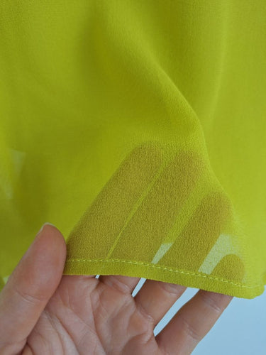 Second-Hand - Gorman Ochre Sheer Silk Button Up Top Size 12 - SwapUp