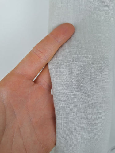 Second-Hand - Blue Illusion Moonstone Linen Layered Hem Pants Size XXXL - SwapUp
