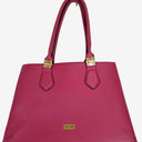 Second-Hand - Laura Jones Berry Pink Hinge Hardware Handbag - SwapUp