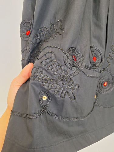 Second-Hand - Yarra Trail Flowy Pleated Romantic Embellished Skirt Size 20 - SwapUp