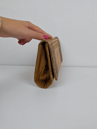 Second-Hand - NMBR NINE Omy Golden Reptile Envelope Clutch - SwapUp