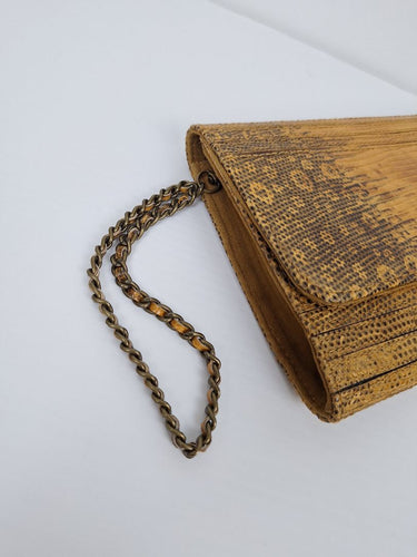 Second-Hand - NMBR NINE Omy Golden Reptile Envelope Clutch - SwapUp