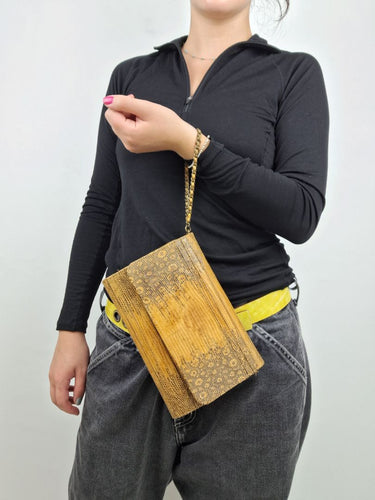 Second-Hand - NMBR NINE Omy Golden Reptile Envelope Clutch - SwapUp