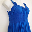Second-Hand - Mister Zimi Vibrant Blue Ruffle Trim Picnic Dress Size 12 - SwapUp