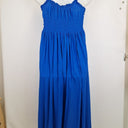 Second-Hand - Mister Zimi Vibrant Blue Ruffle Trim Picnic Dress Size 12 - SwapUp