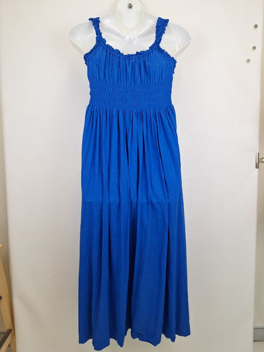 Second-Hand - Mister Zimi Vibrant Blue Ruffle Trim Picnic Dress Size 12 - SwapUp