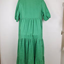Second-Hand - Zjoosh Earthy Green Linen Pin Pleat Dress Size 12 - SwapUp