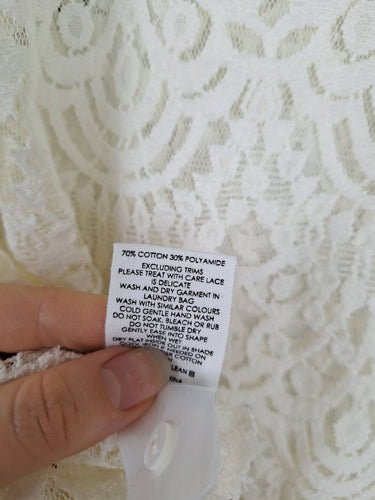 Second-Hand - Decjuba Ivory Mia Pretty Lace Dress Size M - SwapUp