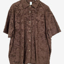 Second-Hand - Lorna Jane Espresso Dusty Palm Towelling Oversized Skirt Size M - SwapUp